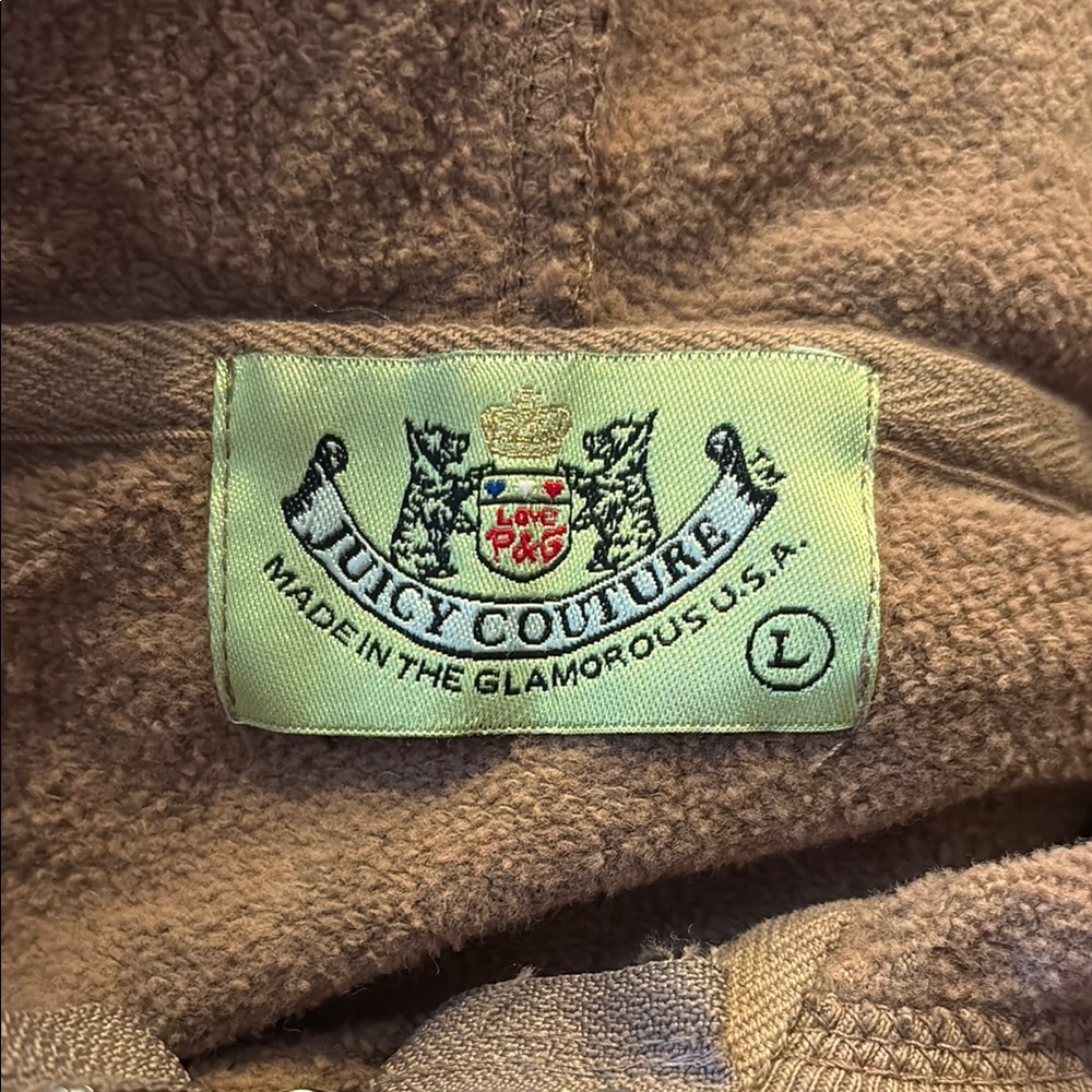 Vintage Juicy Couture Hoodie Sweathirt Jacket Size Large - Picture 6 of 6
